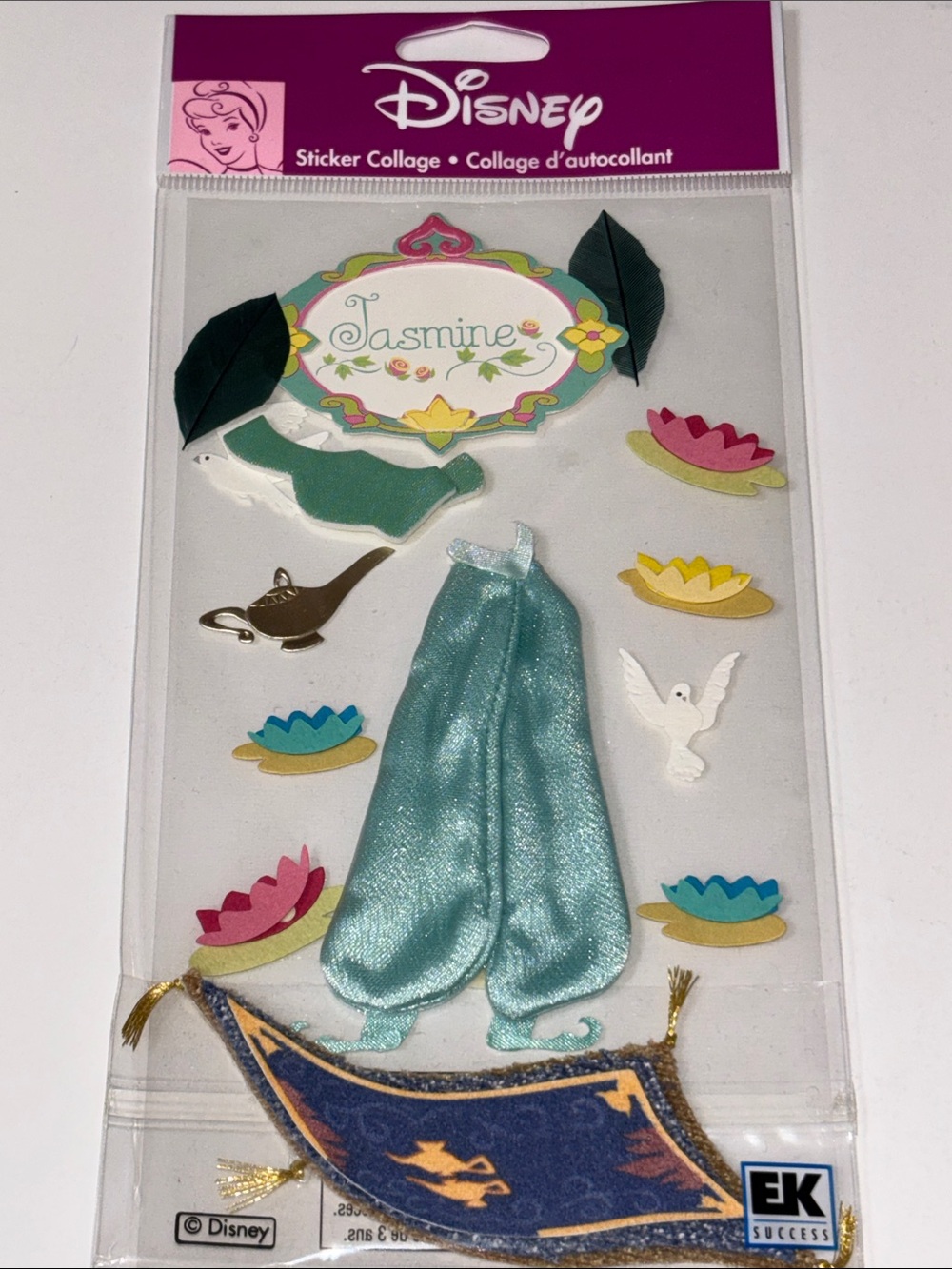 Disney Princess JASMINE Sticker Collage Jolee's Boutique EK Success New Disney